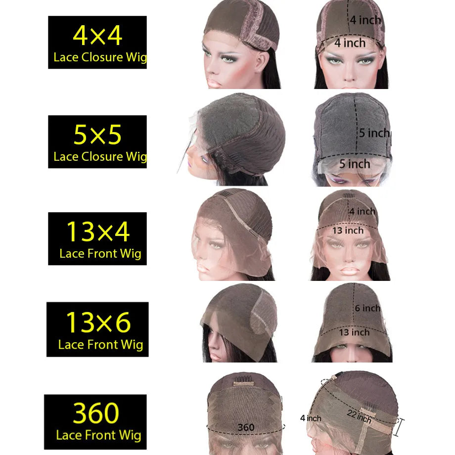 360 Curly Water Wave Human Hair Wigs