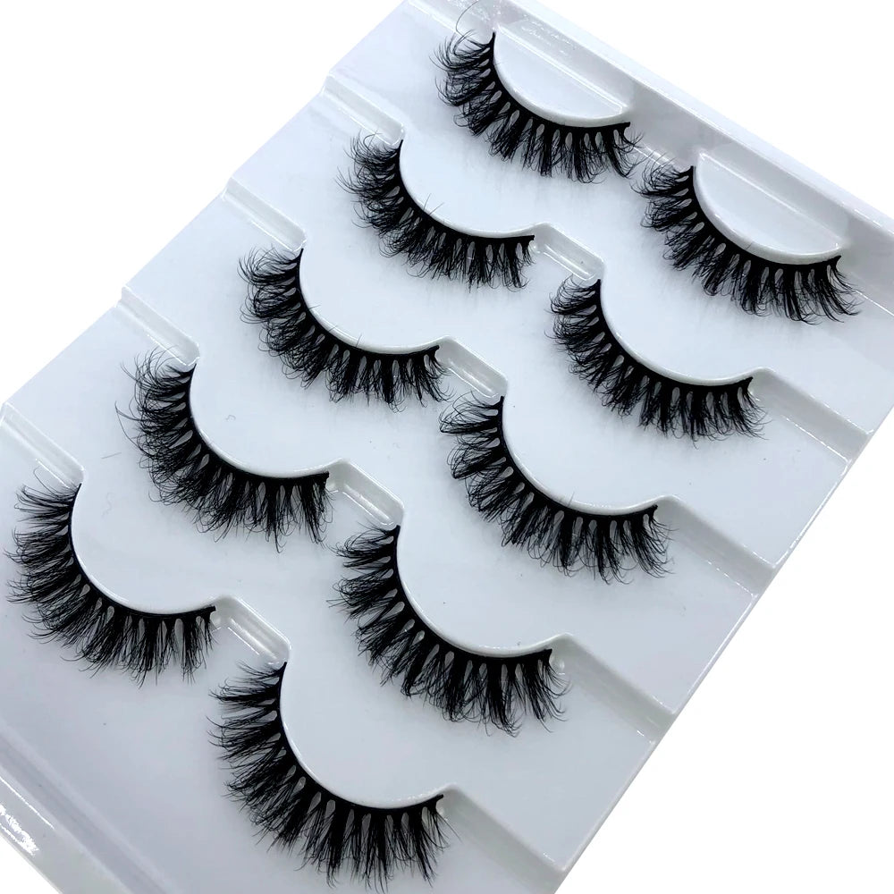 New 5 Pairs Lashes Mink Lashes Faux Eyelashes Mink False Eyelashes Dramatic Volume Lashes Eyelash Extension False Eyelashes