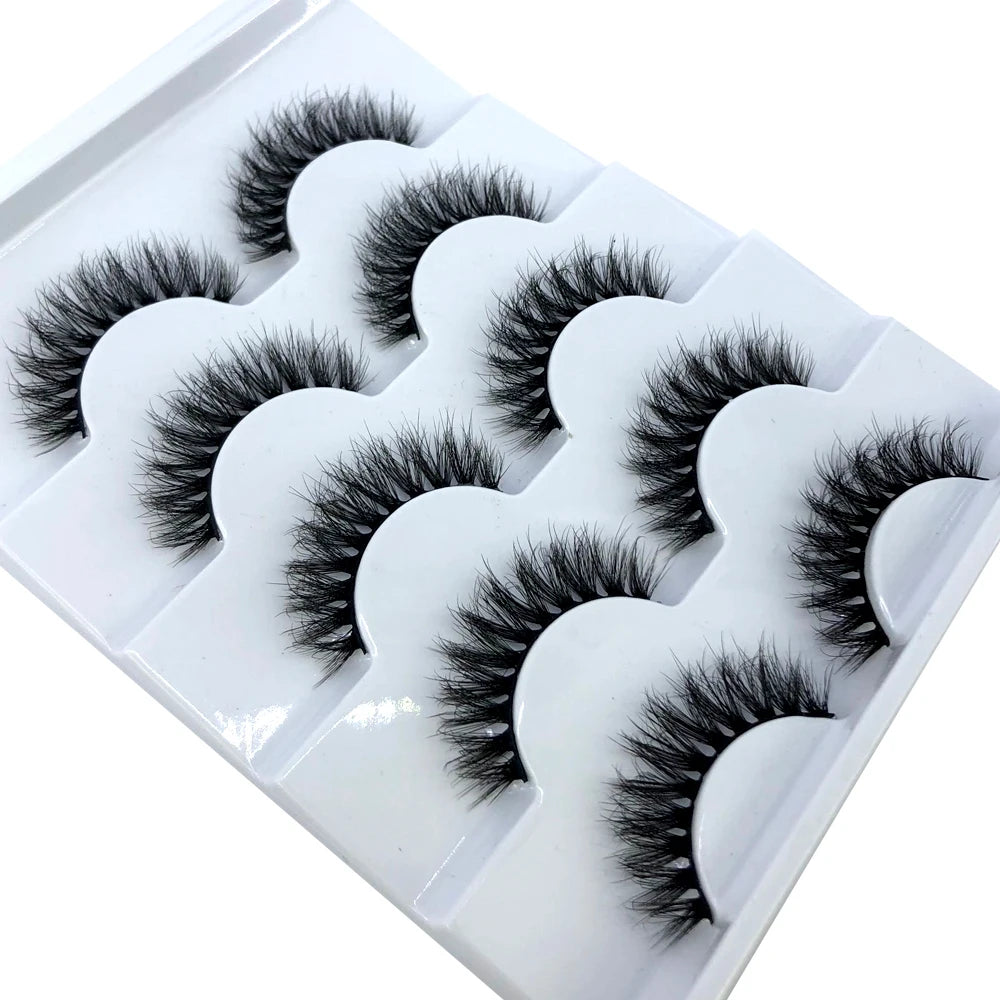 New 5 Pairs Lashes Mink Lashes Faux Eyelashes Mink False Eyelashes Dramatic Volume Lashes Eyelash Extension False Eyelashes