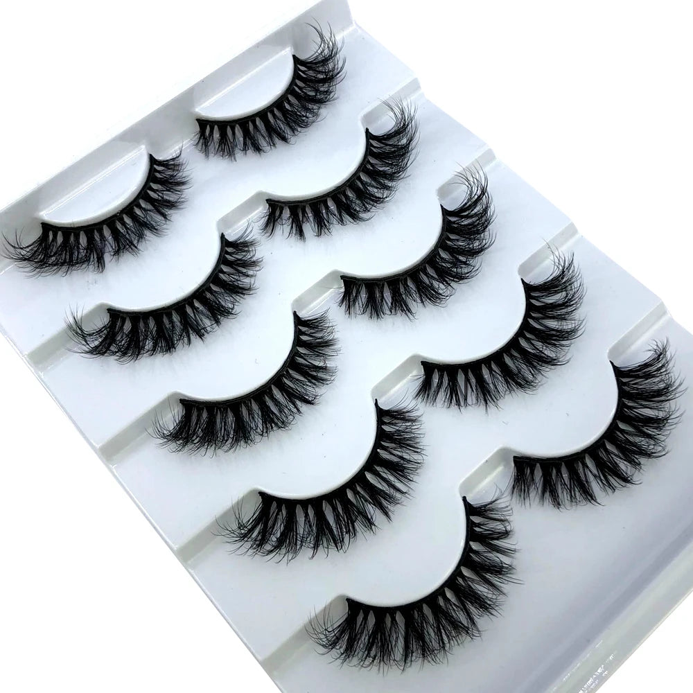 New 5 Pairs Lashes Mink Lashes Faux Eyelashes Mink False Eyelashes Dramatic Volume Lashes Eyelash Extension False Eyelashes