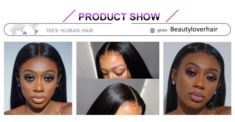 Straight Human Hair Frontal & Closure Transparent