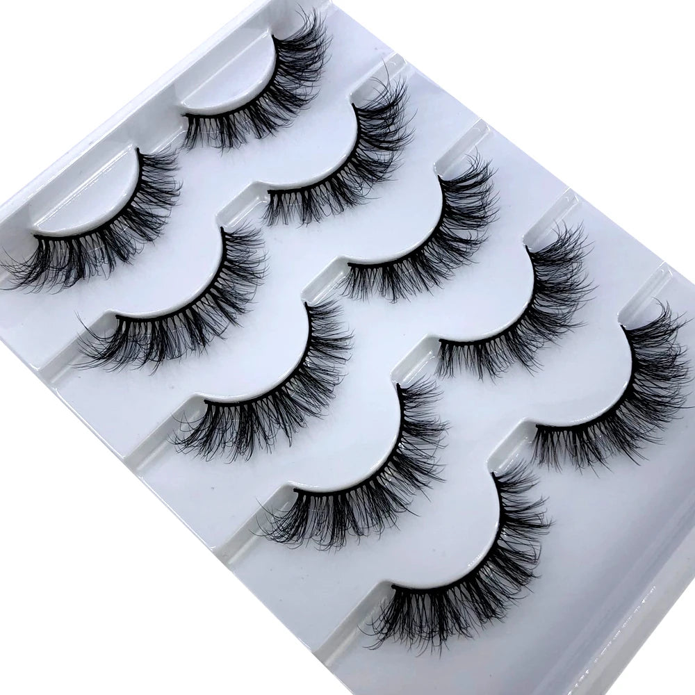 New 5 Pairs Lashes Mink Lashes Faux Eyelashes Mink False Eyelashes Dramatic Volume Lashes Eyelash Extension False Eyelashes