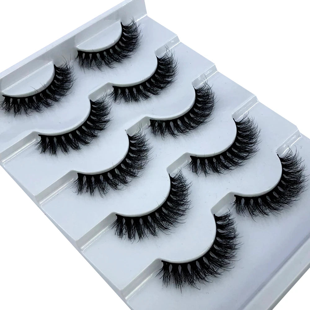 New 5 Pairs Lashes Mink Lashes Faux Eyelashes Mink False Eyelashes Dramatic Volume Lashes Eyelash Extension False Eyelashes
