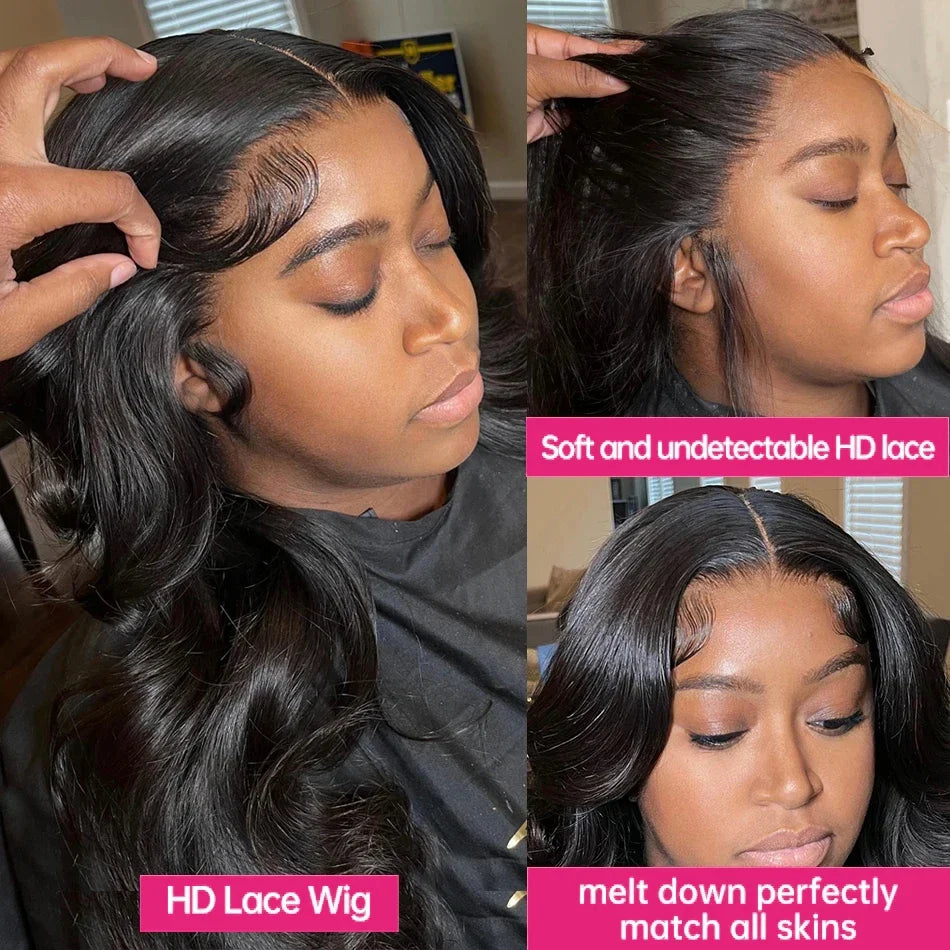 Wear And Go Glueless Human Hair Wigs Preplucked Brazilian Body Wave Ready To Wear