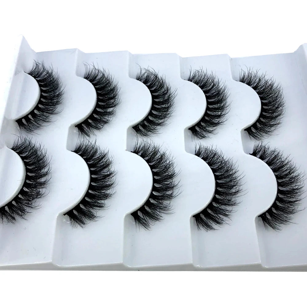New 5 Pairs Lashes Mink Lashes Faux Eyelashes Mink False Eyelashes Dramatic Volume Lashes Eyelash Extension False Eyelashes