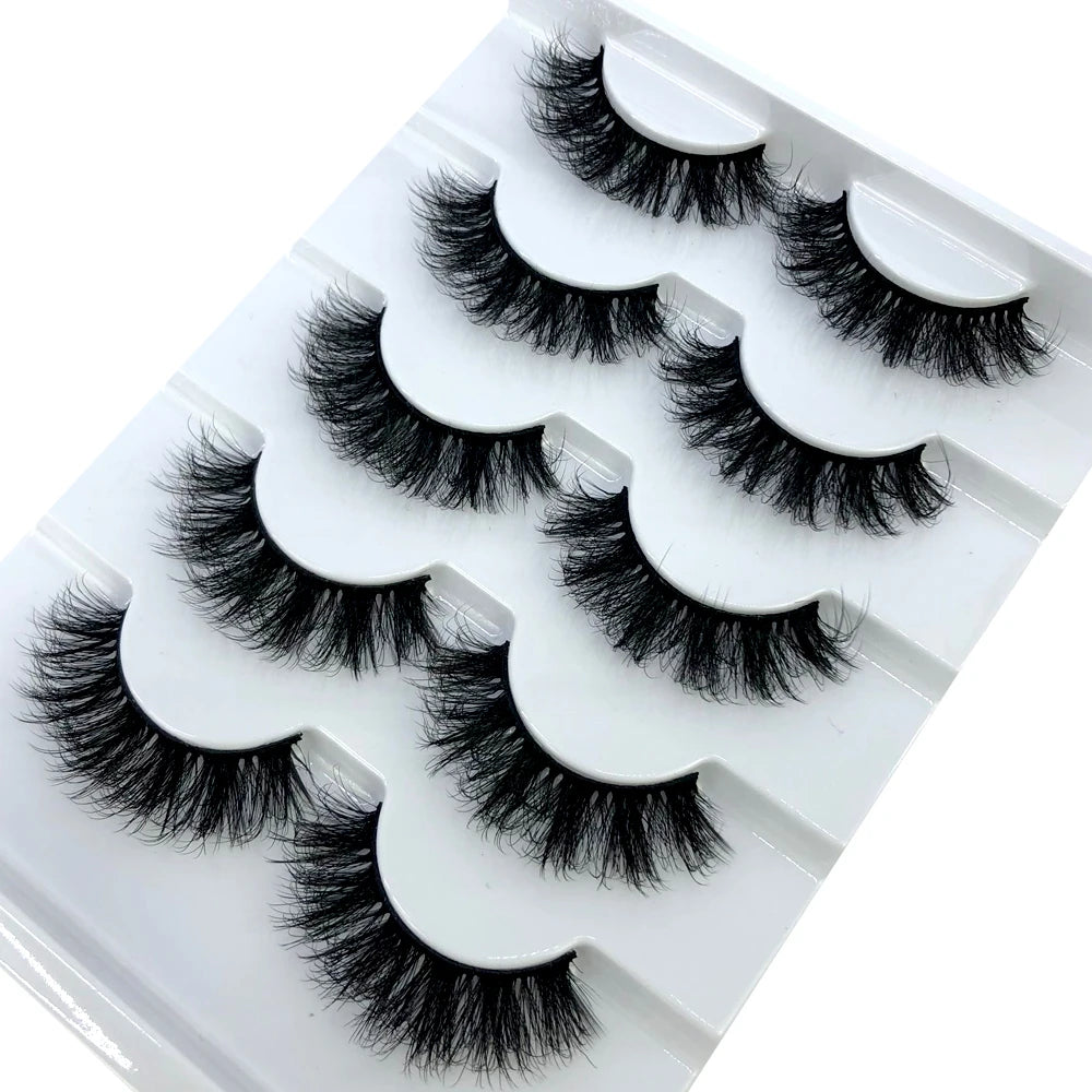 New 5 Pairs Lashes Mink Lashes Faux Eyelashes Mink False Eyelashes Dramatic Volume Lashes Eyelash Extension False Eyelashes