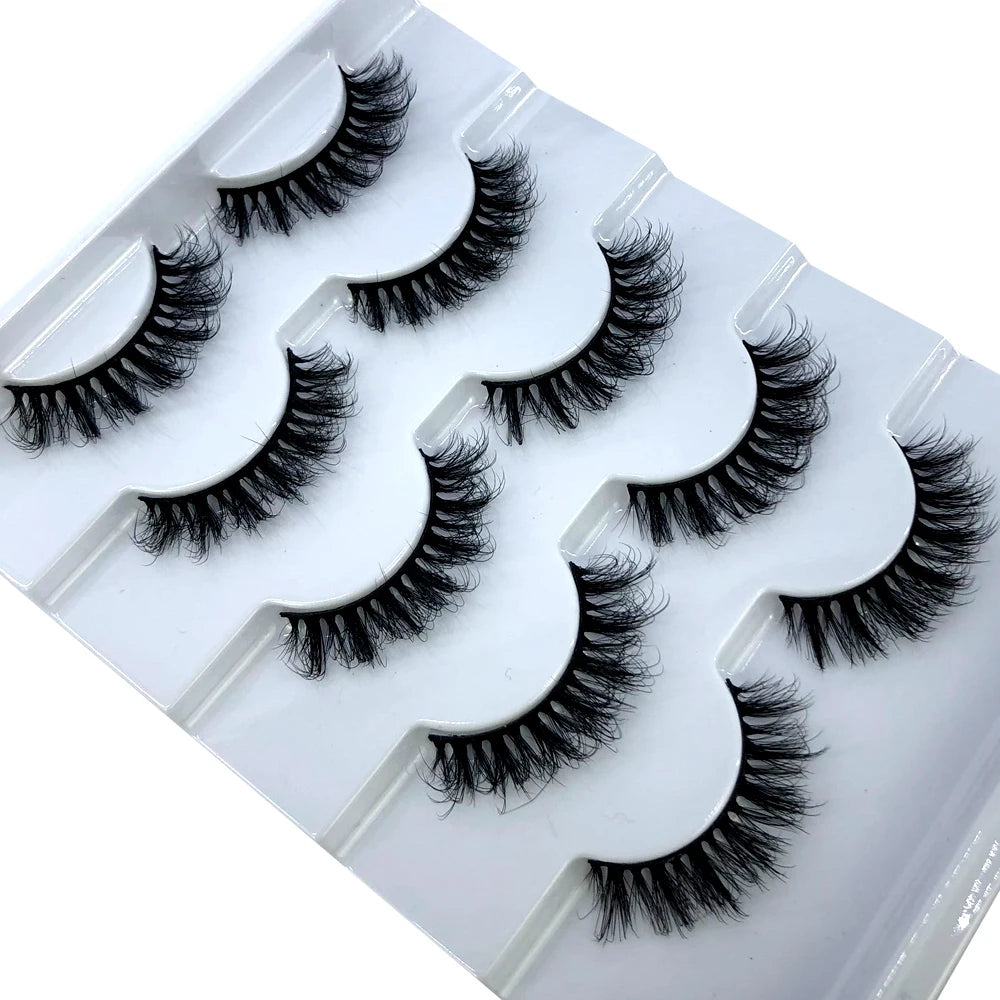 New 5 Pairs Lashes Mink Lashes Faux Eyelashes Mink False Eyelashes Dramatic Volume Lashes Eyelash Extension False Eyelashes