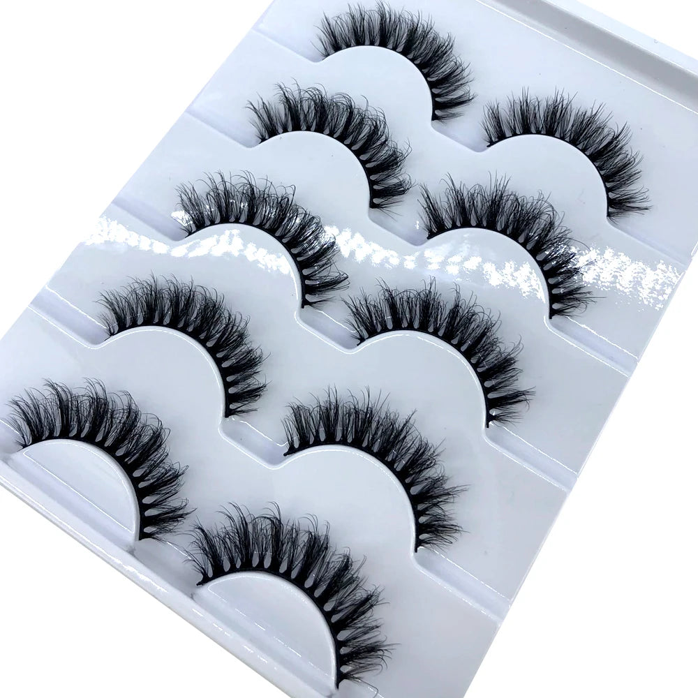 New 5 Pairs Lashes Mink Lashes Faux Eyelashes Mink False Eyelashes Dramatic Volume Lashes Eyelash Extension False Eyelashes