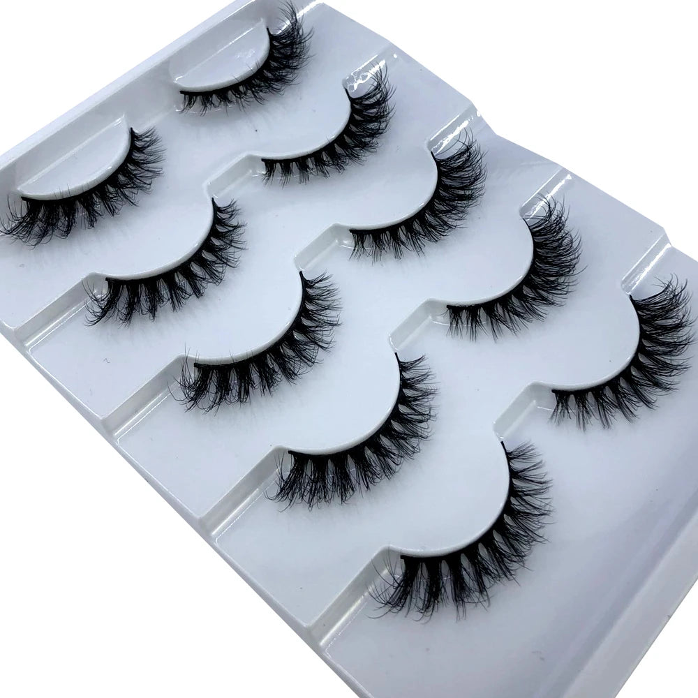 New 5 Pairs Lashes Mink Lashes Faux Eyelashes Mink False Eyelashes Dramatic Volume Lashes Eyelash Extension False Eyelashes