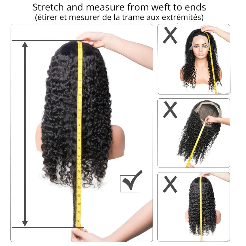 360 Curly Water Wave Human Hair Wigs