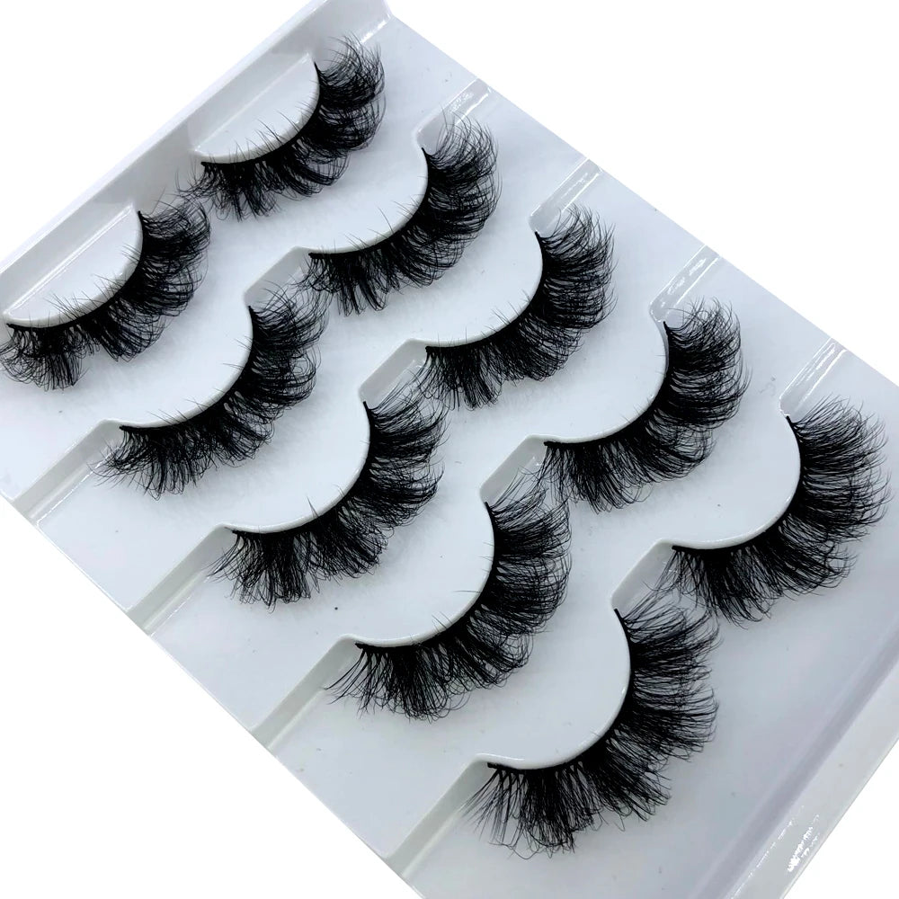 New 5 Pairs Lashes Mink Lashes Faux Eyelashes Mink False Eyelashes Dramatic Volume Lashes Eyelash Extension False Eyelashes