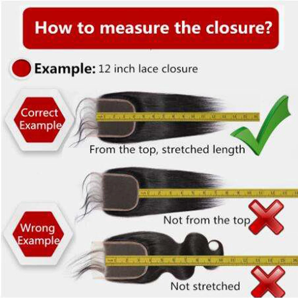 Straight Human Hair Frontal & Closure Transparent