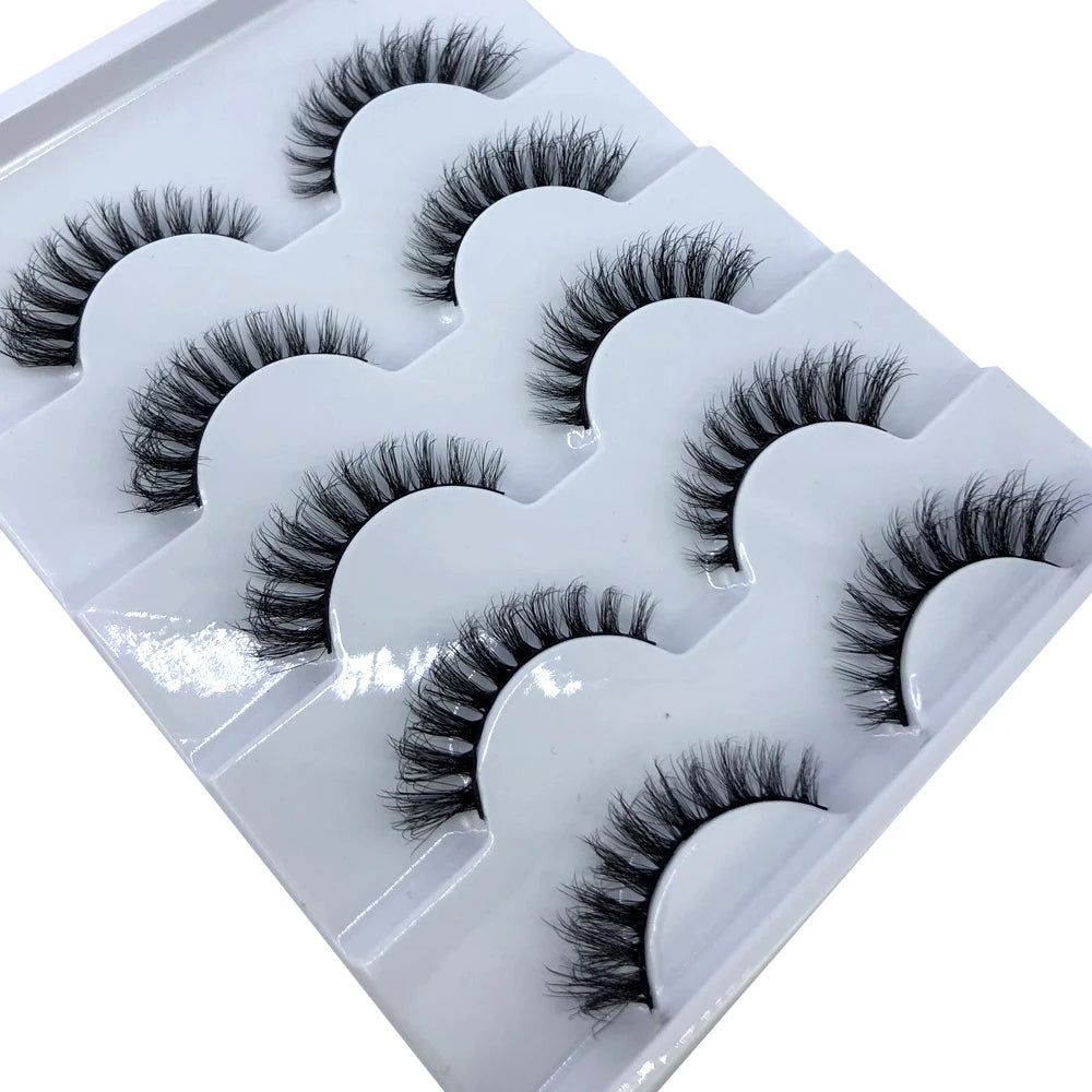 New 5 Pairs Lashes Mink Lashes Faux Eyelashes Mink False Eyelashes Dramatic Volume Lashes Eyelash Extension False Eyelashes