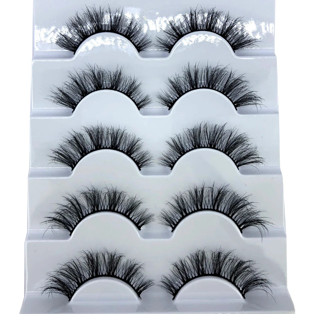 New 5 Pairs Lashes Mink Lashes Faux Eyelashes Mink False Eyelashes Dramatic Volume Lashes Eyelash Extension False Eyelashes