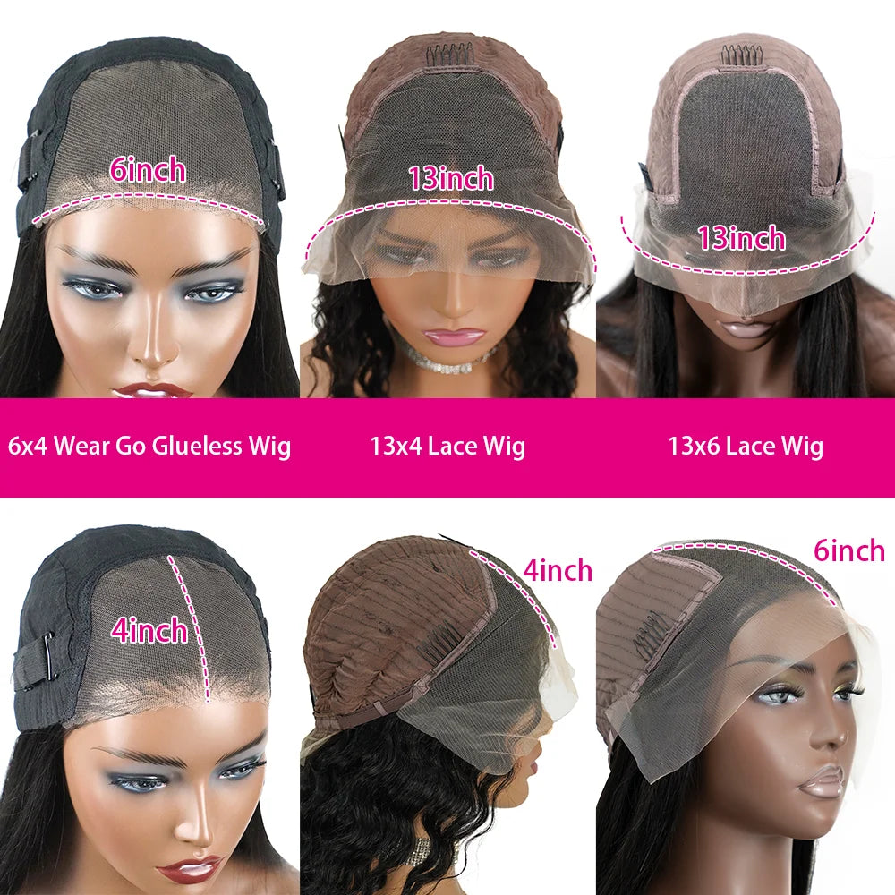 Wear And Go Glueless Human Hair Wigs Preplucked Brazilian Body Wave Ready To Wear