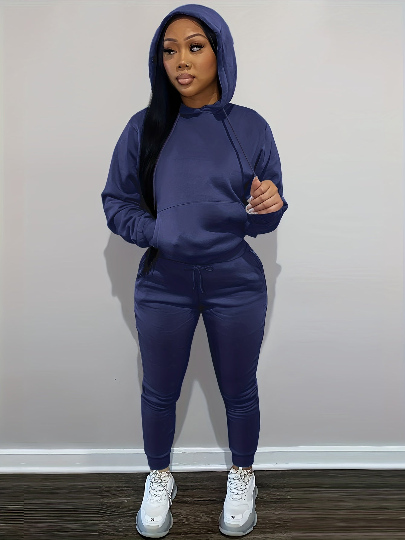 Women’s Relaxed Hoodie & Sweatpants Set – Casual Two-Piece Loungewear