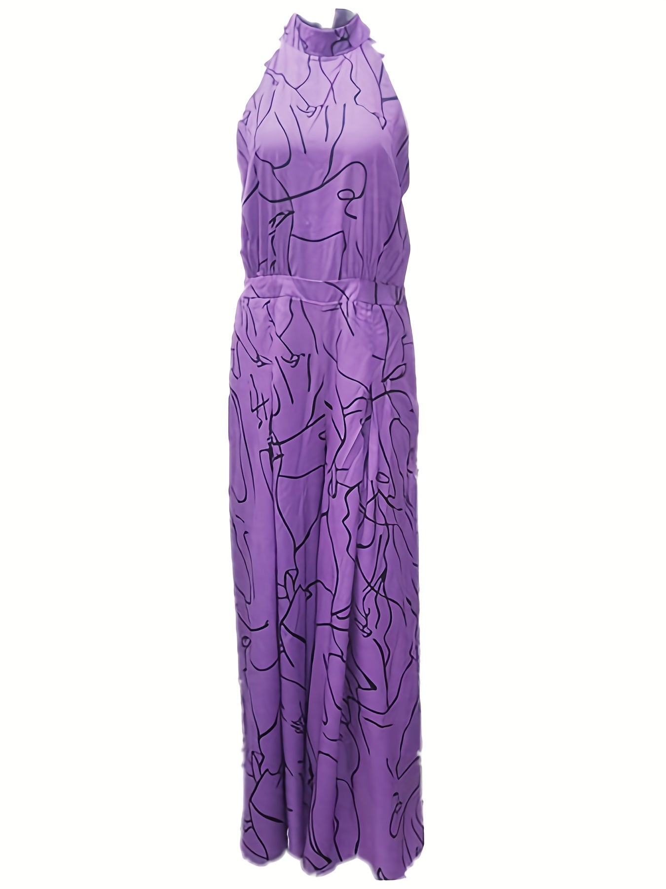 Glam Sway Elegant Waist Halter Jumpsuit
