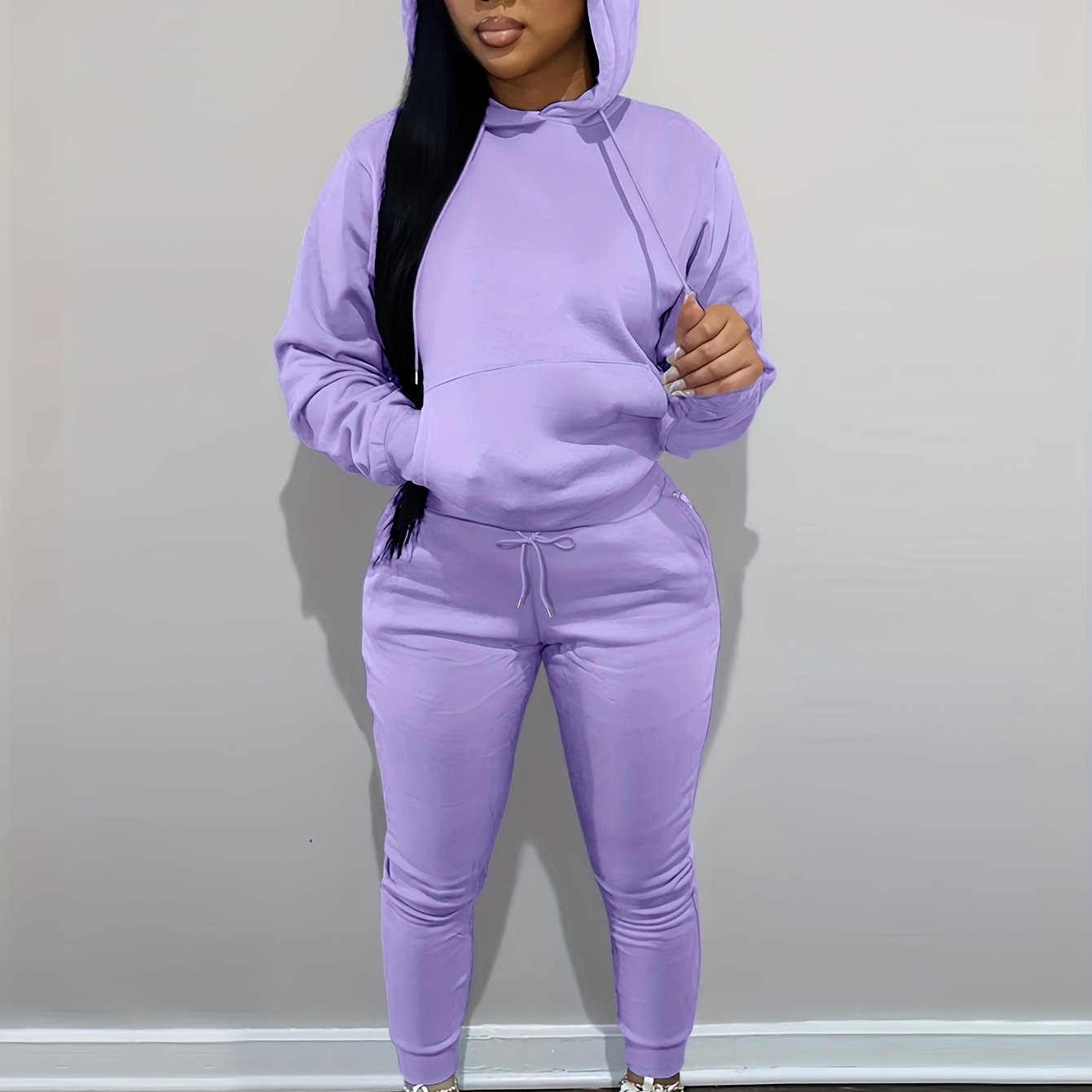 Women’s Relaxed Hoodie & Sweatpants Set – Casual Two-Piece Loungewear