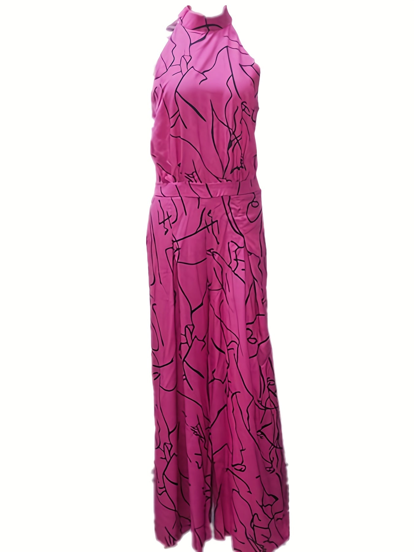 Glam Sway Elegant Waist Halter Jumpsuit