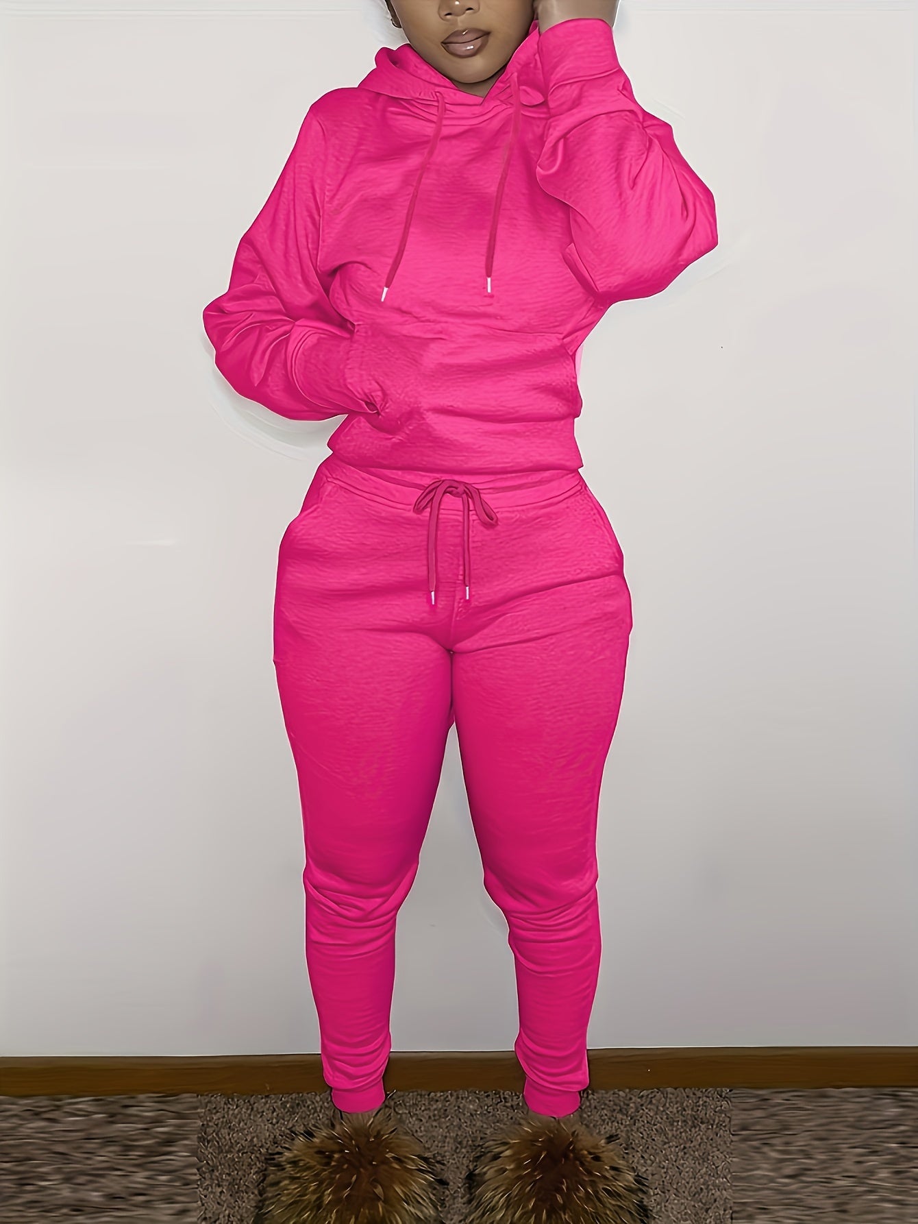 Women’s Relaxed Hoodie & Sweatpants Set – Casual Two-Piece Loungewear