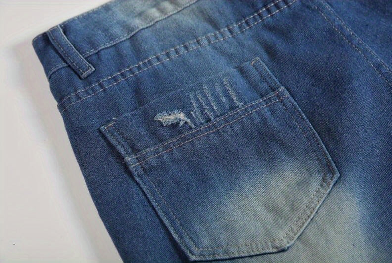 Ripped Avenue Mens Distressed Denim Shorts