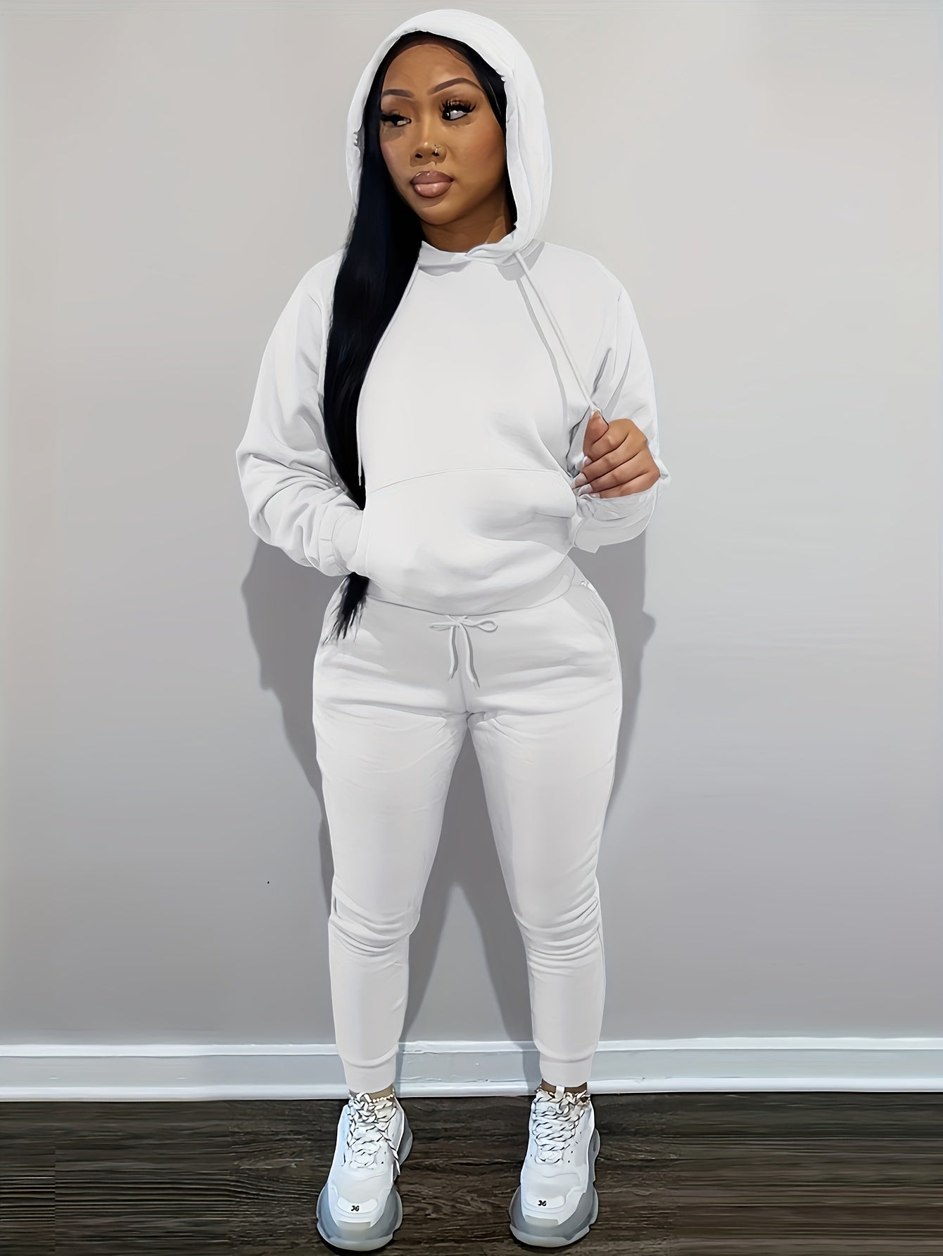 Women’s Relaxed Hoodie & Sweatpants Set – Casual Two-Piece Loungewear
