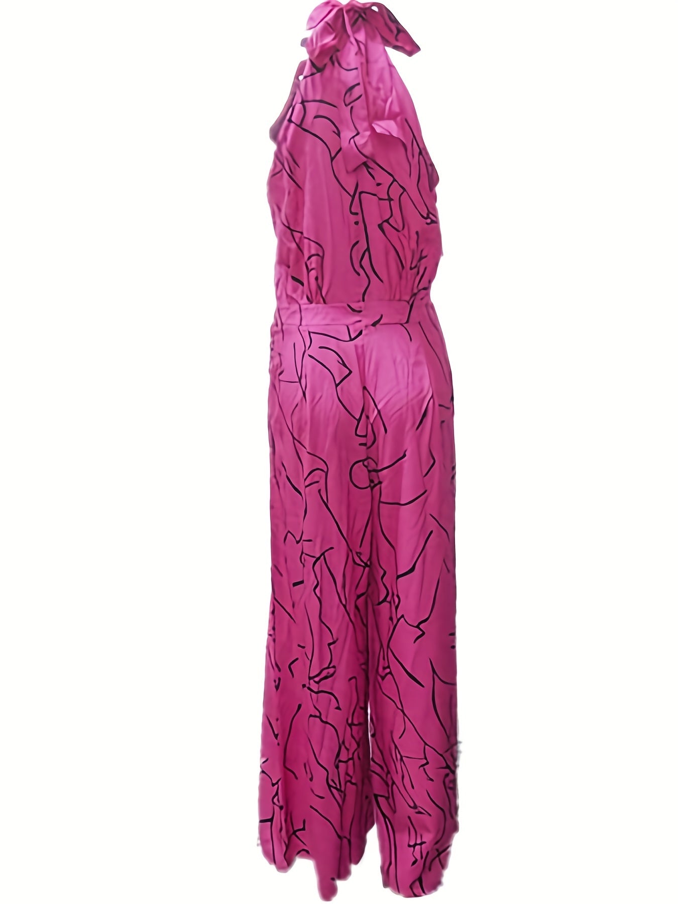 Glam Sway Elegant Waist Halter Jumpsuit