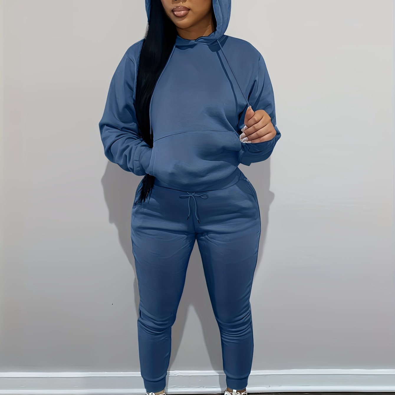 Women’s Relaxed Hoodie & Sweatpants Set – Casual Two-Piece Loungewear