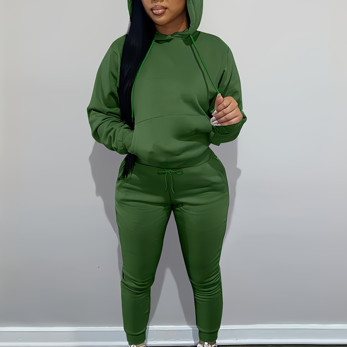 Women’s Relaxed Hoodie & Sweatpants Set – Casual Two-Piece Loungewear