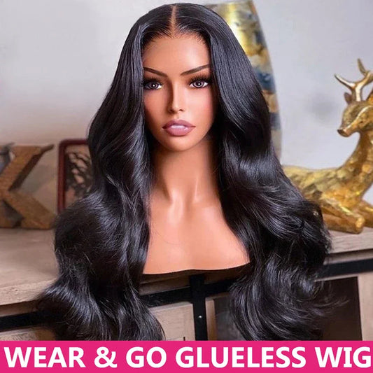 Wear And Go Glueless Human Hair Wigs Preplucked Brazilian Body Wave Ready To Wear