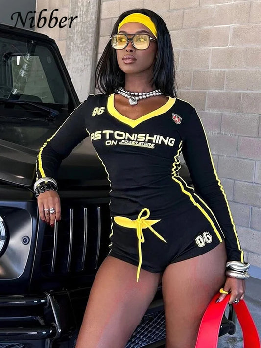 Hipster Letter Tracksuit – Casual Matching Set