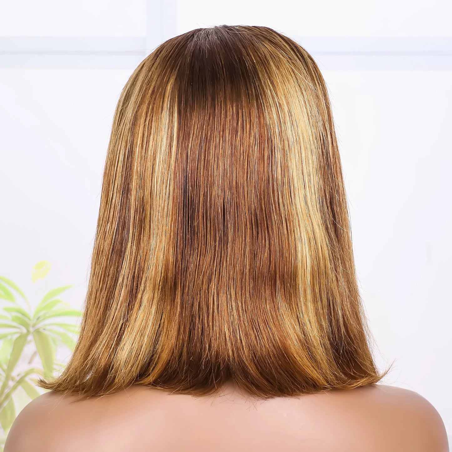 100% Human Hair Wigs 13x4 Lace Human Hair Lace Frontal Wig Ready Wear Bob Wigs Gold